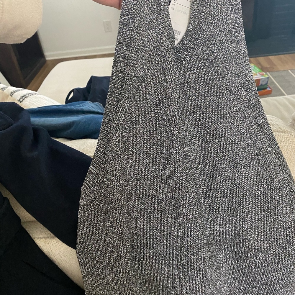 Glitzy Racerback Shirt Silver